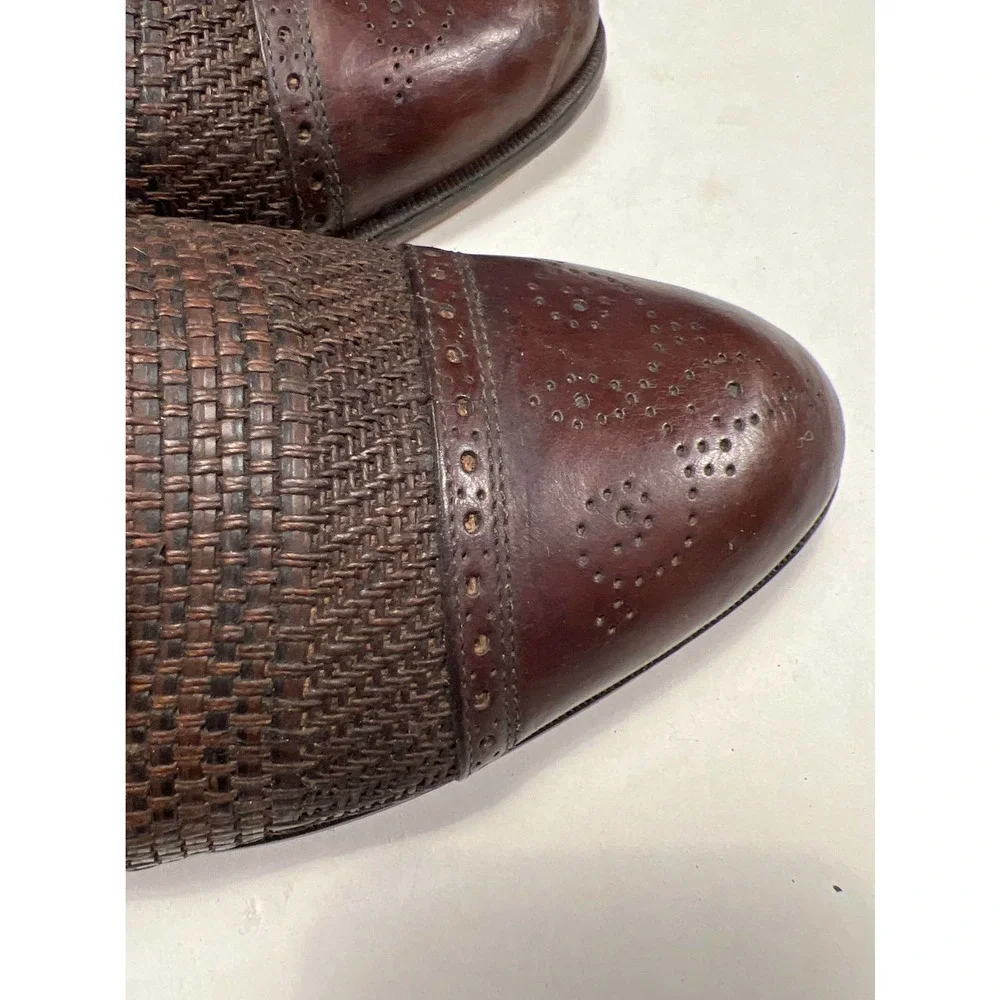 Johnston & Murphy - Cellini woven leather oxford unique style